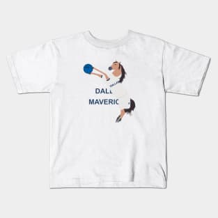 Horse with ball to play basketball Kids T-Shirt